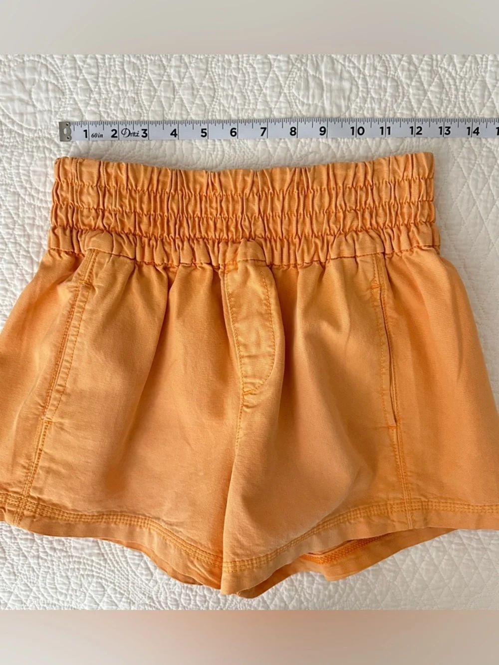 NWT Aerie Babewatch High Waisted Pull On Shorts Orange XS - Picture 8 of 12